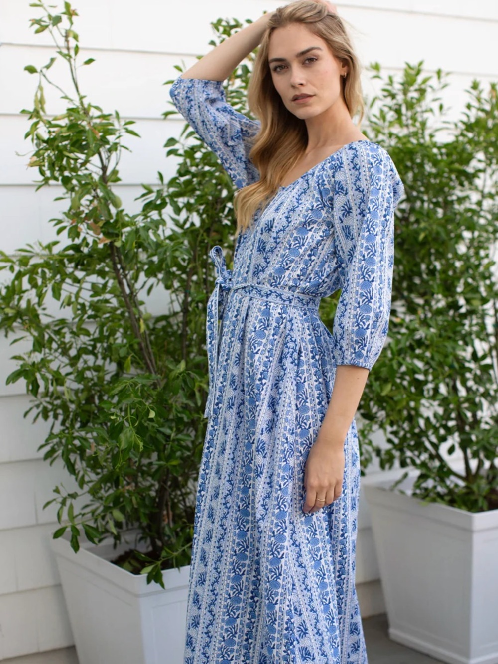 NEW Marea by Liz Joy Sophie dress. M. Atlantic Wisteria. NWOT - Picture 7 of 10
